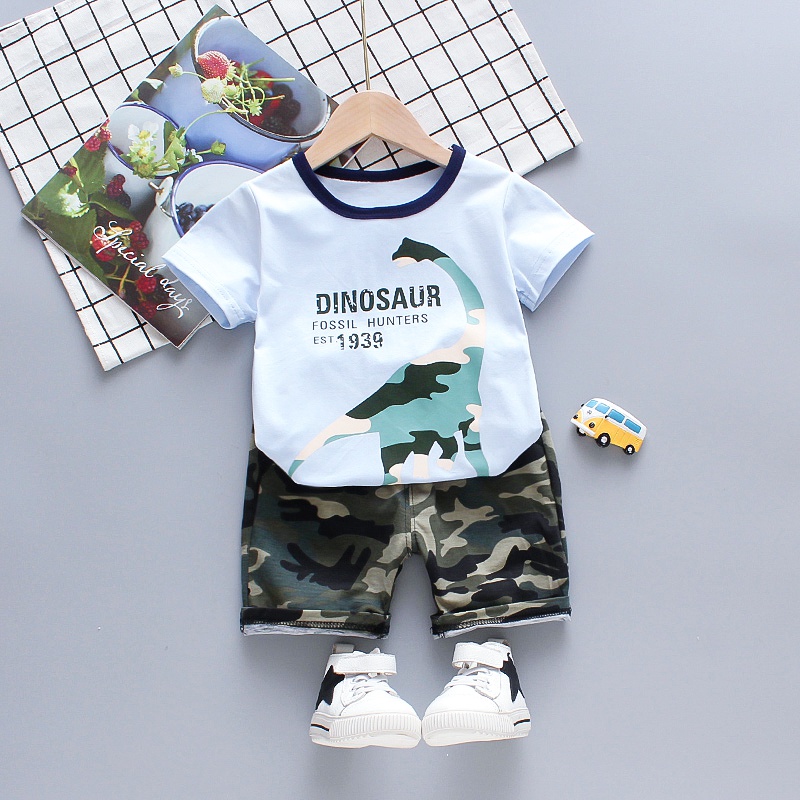 2-piece Toddler Boy Letter Print Hoodie and Camouflage Shorts Set